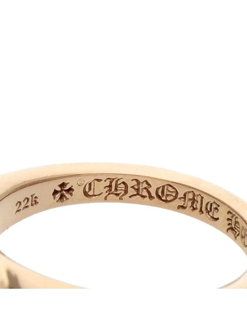 Chrome Hearts P D Baby Classic Flarenie Pave Diamond Gold Ring